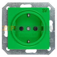 DELTA I-SYSTEM РОЗЕТКА SCHUKO С ЗАЩИТОЙ ОТ ПРИКОСНОВЕНИЯ НАДПИСЬ SV ЗЕЛЕНЫЙ, 55MM X 55MM Siemens 5UB1900