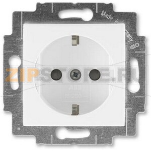 Розетка с заземлением, белая ABB 2CHH203457A6003 