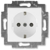 Розетка с заземлением, белая ABB 2CHH203457A6003