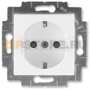Розетка с заземлением, белая ABB 2CHH203457A6003 