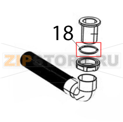 Or 1&quot;, 1/4 raccordo aspirazione/scarico Silanos NE1300 Or 1", 1/4 raccordo aspirazione/scarico Silanos NE1300Запчасть на деталировке под номером: 18