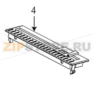 Крышка-направляющая для ярлыков TSC TTP-344M Pro  Крышка-направляющая для ярлыков TSC TTP-344M ProЗапчасть на сборочном чертеже под номером: 4Количество запчастей в комплекте: 1Название запчасти TSC на английском языке: Media path cover (include label guide assembly)
