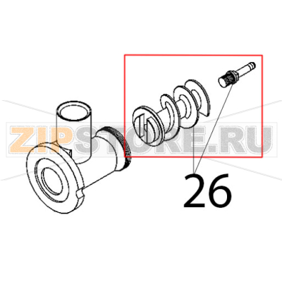 Screw shaft Fimar 12/TS Screw shaft Fimar 12/TSЗапчасть на деталировке под номером: 26