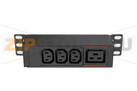 Блок розеток однофазный 16 А, вертикальный, 3 розетки C13, 1 розетка C19 Hiden H1V-3A1B-16-15