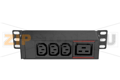 Блок розеток однофазный 16 А, вертикальный, 3 розетки C13, 1 розетка C19 Hiden H1V-3A1B-16-15 