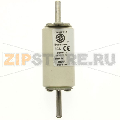 Предохранитель, 80 A, AC 660 В, 100 кА, DIN 0, aR, DIN, IEC Eaton FUSE 80A 660V DIN 0 AR 