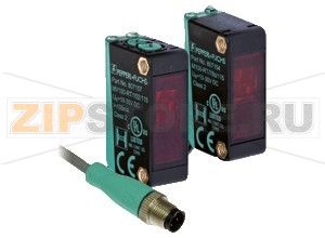 Датчик сквозного луча Thru-beam sensor M100/MV100-RT/76b/102/115b Pepperl+Fuchs Описание оборудованияThru-beam sensor, 10 m detection range, red light, light/dark on, DC version, NPN output, sensitivity adjuster, emitter switch-off, fixed cable with M12 plug