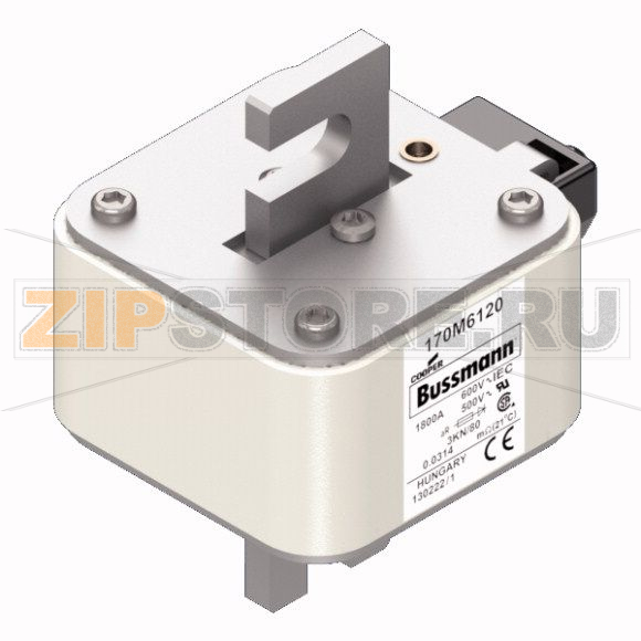 Предохранитель, 1800 A, AC 600 В, 200 кА, 3, 76x92x109 мм, aR, DIN, IEC Eaton FUSE 1800A 600V 3 