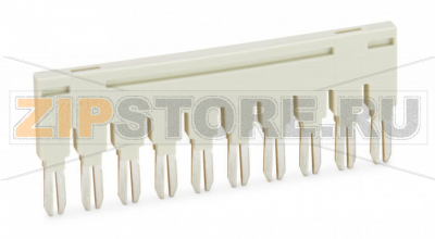 Push-in type jumper bar; insulated; 10-way; Nominal current 18 A; light gray Wago 870-410 