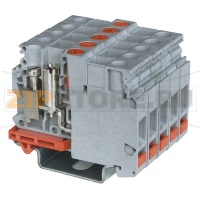 Клемма проходная, универсальная, испытательная, серая CHIKU RMTK/S