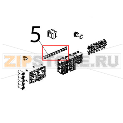 Barra da 2 MT, omega porta teleruttori Unox XVC 1005P Barra da 2 MT, omega porta teleruttori Unox XVC 1005PЗапчасть на деталировке под номером: 5