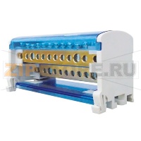 Блок модульный, распределительный, серый CHIKU RBD 40A-2P-02