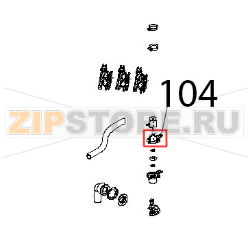 Porta bobina superiore venturi Unox XVC 1005P Porta bobina superiore venturi Unox XVC 1005PЗапчасть на деталировке под номером: 104