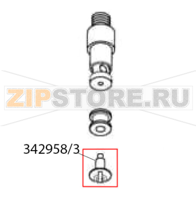 Testa alberino mulin. WRIS2+ Comenda PF45 Testa alberino mulin. WRIS2+ Comenda PF45Запчасть на деталировке под номером: 342958/3