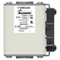 Предохранитель, 630 A, AC 1250 В, 100 кА, size 2, 61x77x81 мм, aR, IEC UL Eaton FUSE 630A 1250