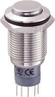 Кнопка антивандальная 250 В/AC, 3 А, 1 x вкл/вкл, с фиксацией, IP67, 1 шт TRU Components LAS2GQH-11Z/N/P