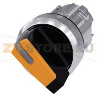 АКТУАТОР ПОВОРОТНОГО ПЕРЕКЛЮЧАТЕЛЯ С ВОЗМОЖНОСТЬЮ ПОДСВЕТКИ, 22MM, КРУГЛ., ГЛЯНЦЕВЫЙ МЕТАЛЛ, КОРОТКАЯ ЧЁРНАЯ РУКОЯТКА С "ЯНТАРНОЙ" ВСТАВКОЙ, 2 КОММУТАЦИОННЫХ ПОЛОЖЕНИЯ: O-I, С ФИКСАЦИЕЙ, УГОЛ ПОВОРОТА РУКОЯТКИ 90 ГРАД. : 10:30Ч./13:30Ч. Siemens 3SU1052-2B