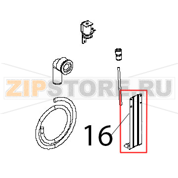Staffa zincata sostegno muffola Unox XBC 404 Staffa zincata sostegno muffola Unox XBC 404Запчасть на деталировке под номером: 16