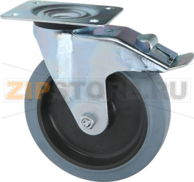 SWIVEL WHEEL WITH PLATE AND BRAKE 