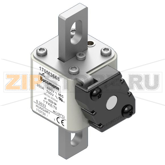 Предохранитель, 350 A, AC 690 В, 200 кА, size 1, 45x59x110 мм, aR, IEC UL Eaton FUSE 350A 690V 