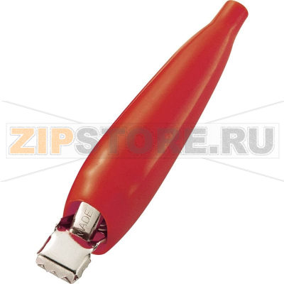 Щуп-зажим, тип: крокодил, красный, 4 мм, длина: 68 мм, 1 шт TRU Components TC-ACR4RD203 