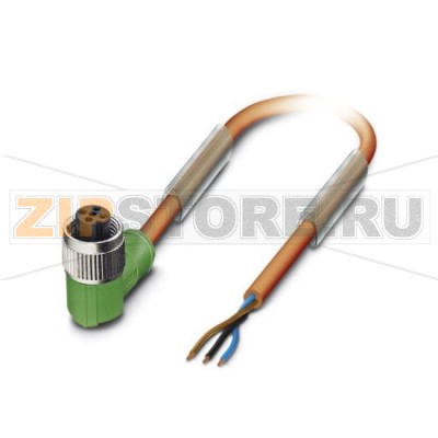 Кабель для датчика / исполнительного элемента Phoenix Contact SAC-3P-M12FR/10,0-PUR VW 3-полюсн., PUR без галогенов, отвержденный излучением, оранжевый RAL 2003, свободный конец, к Гнездо угловой M12, А-кодирование, Длина кабеля: 10 м, исполнение на заказ.Минимальный заказ: 50 шт.Упаковка: 1 шт.