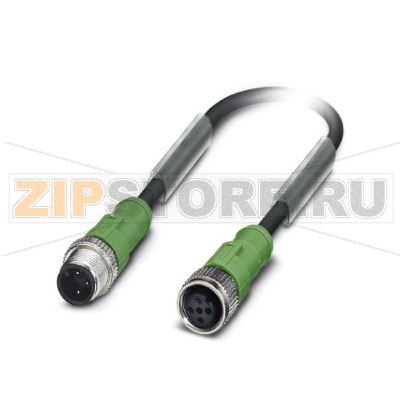 Кабель для датчика / исполнительного элемента Phoenix Contact SAC-3P-M12MS/ 4,5-PUR/M12FS 3-полюсн., PUR без галогенов, темно-серый RAL 7021, Штекеры прямое M12, А-кодирование, к Гнездо прямое M12, А-кодирование, Длина кабеля: 4,5 м.Минимальный заказ: 1 шт.Упаковка: 1 шт.