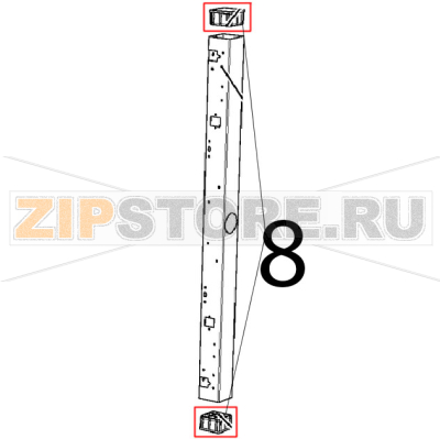 Tappo estetico colonnina porta Unox XBC 615EG Tappo estetico colonnina porta Unox XBC 615EGЗапчасть на деталировке под номером: 8