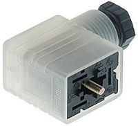 Разъем соленоидный 11 мм, 250 В/AC/DC, 2P+E, DIN 43650 B, 3 контакта, прямой Hirschmann GML 209 NJ LED 230 VR YE black
