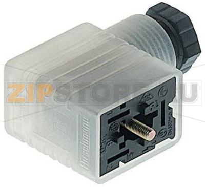 Разъем соленоидный 11 мм, 250 В/AC/DC, 2P+E, DIN 43650 B, 3 контакта, прямой Hirschmann GML 209 NJ LED 230 VR YE black 