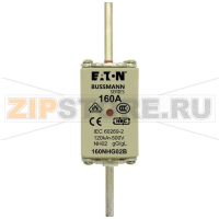 Предохранитель, 160 A, AC 500 В, 120 кА, NH02, gL/gG, IEC Eaton NH FUSE 160A 500V GG/GL SIZE 02