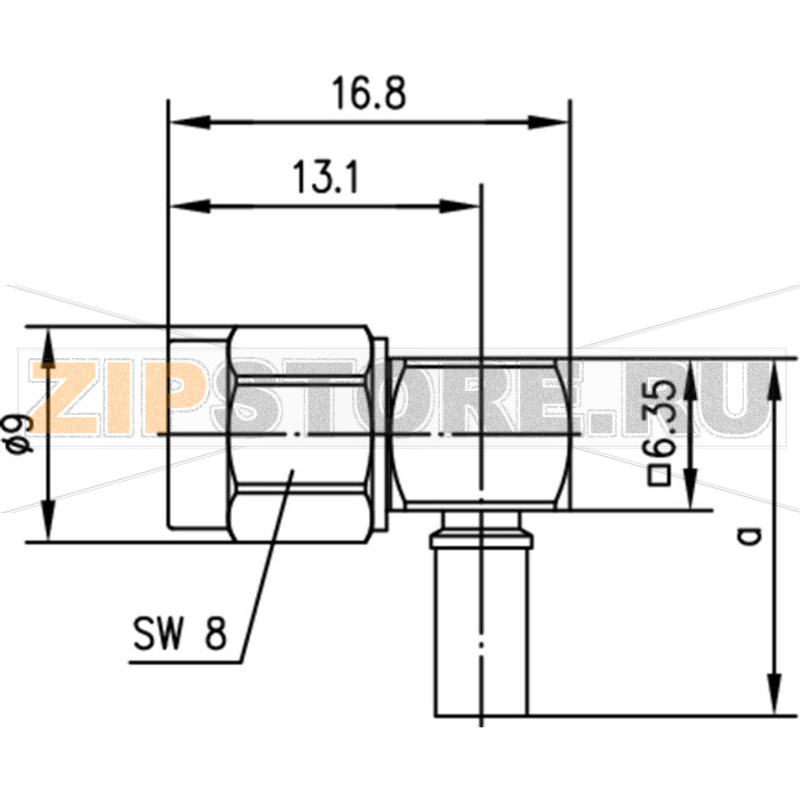 Разъем SMA, 50 Ом, 1 шт Telegärtner J01150A0099 