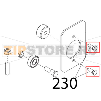 Vite TE T.F. DIN933, M6x16 Sirman Palladio 350 Vite TE T.F. DIN933, M6x16 Sirman Palladio 350Запчасть на деталировке под номером: 230