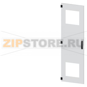 SIVACON, door, left, with cutout for filter fan, with ventilation openings H: 1800 mm, W: 500 mm, RAL 7035, Protection class 1 Siemens 8MF1850-2UT15-3BA2 