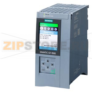 SIMATIC S7-1500, центральный процессор CPU 1515-2 PN, ЦПУ с рабочей памятью 500 кБ для программы и 3 МБ для данных, 1ый интерфейс: PROFINET IRT с 2х-портовым коммутатором, 2ой интерфейс: PROFINET RT, производительность 30 нс на битовую операцию, для работ 