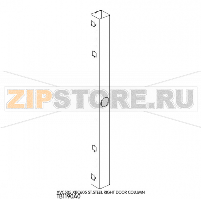 St.Steel right door column Unox XVC 505 St.Steel right door column Unox XVC 505Запчасть на деталировке под номером: 56Название запчасти на английском языке: St.Steel right door column Unox XVC 505