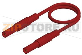 Провод тестовый 0.25 м, красный Hirschmann MLS GG 25/2.5 ROT / RED 