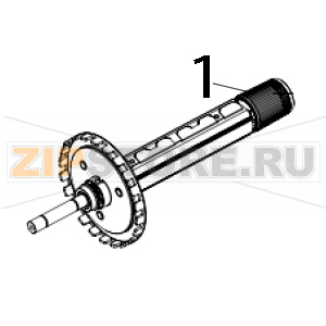 Ribbon rewind spindle assy TSC MX641P Ribbon rewind spindle assy TSC MX641PЗапчасть на деталировке под номером: 1