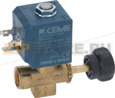 ЭЛЕКТРОМАГНИТНЫЙ КЛАПАН CEME ДВУХХОДОВОЙ Ø 1/4&quot; 230В 