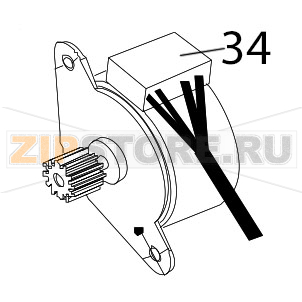 Stepper motor with gear Zebra TTP-2030 Stepper motor with gear Zebra TTP-2030Запчасть на деталировке под номером: 34