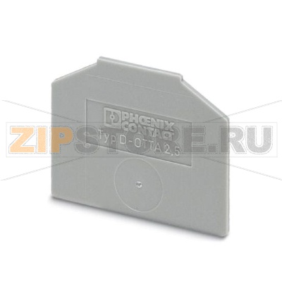 Концевая крышка Phoenix Contact D-OTTA 6 Длина: 43,5 мм, Ширина: 1,5 мм, Цвет: cерый.Минимальный заказ: 50 шт.Упаковка: 50 шт.