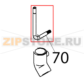 Tubo alimentazione risciacquo inferiore Teikos TS603 Tubo alimentazione risciacquo inferiore Teikos TS603Запчасть на деталировке под номером: 70