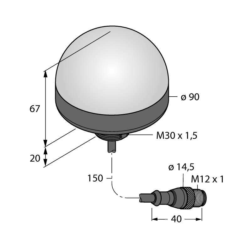 Маяк светодиодный Turck K90LBPQP 
