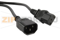 Hyperline PWC-IEC13-IEC14-10-BK Кабель питания монитор-компьютер IEC 320 C13 - IEC 320 C14 (3x1.0), 10A, прямая вилка, 10 м 