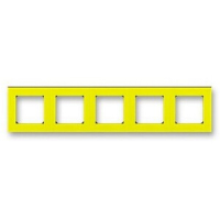 Рамка пятиместная, жёлтый/дымчатый чёрный ABB 2CHH015050A6064
