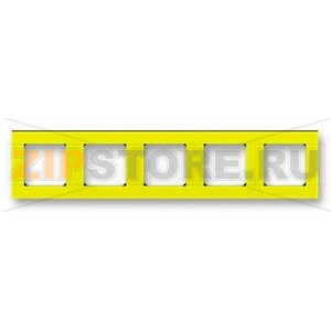 Рамка пятиместная, жёлтый/дымчатый чёрный ABB 2CHH015050A6064 