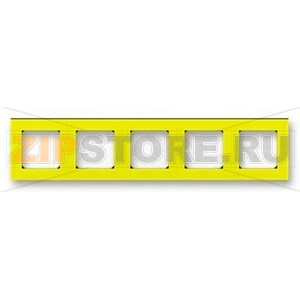 Рамка пятиместная, жёлтый/дымчатый чёрный ABB 2CHH015050A6064 