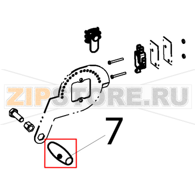 Impugnatura Tecnoinox FR48FE7 Impugnatura Tecnoinox FR48FE7Запчасть на деталировке под номером: 7