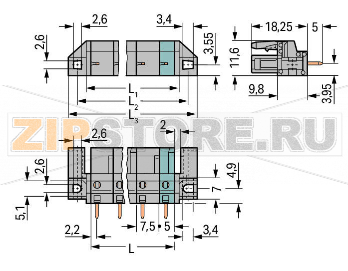 MCS MIDI Classic Розетка под пайку THT; 0.6 x 1.0 mm solder pin; прямые; Проходной фланец; Шаг контактов 7,5 мм; 12-пол.; серые Wago 232-742/047-000 Встроенные тестовые порты для тестовых штекеров O 2 ммДля соединений "провод-провод" и "плата-провод"Выходы под печатные платы с защитой от касанияЛегко идентифицируемые входы и выходы печатной платыВозможны варианты кодировки...