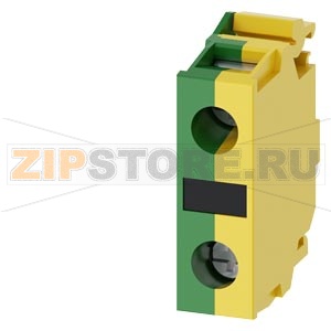 Опорная клемма, цвет: зеленый/желтый, винтовой зажим, для монтажа на полу Siemens 3SU1400-2DA43-1AA0 